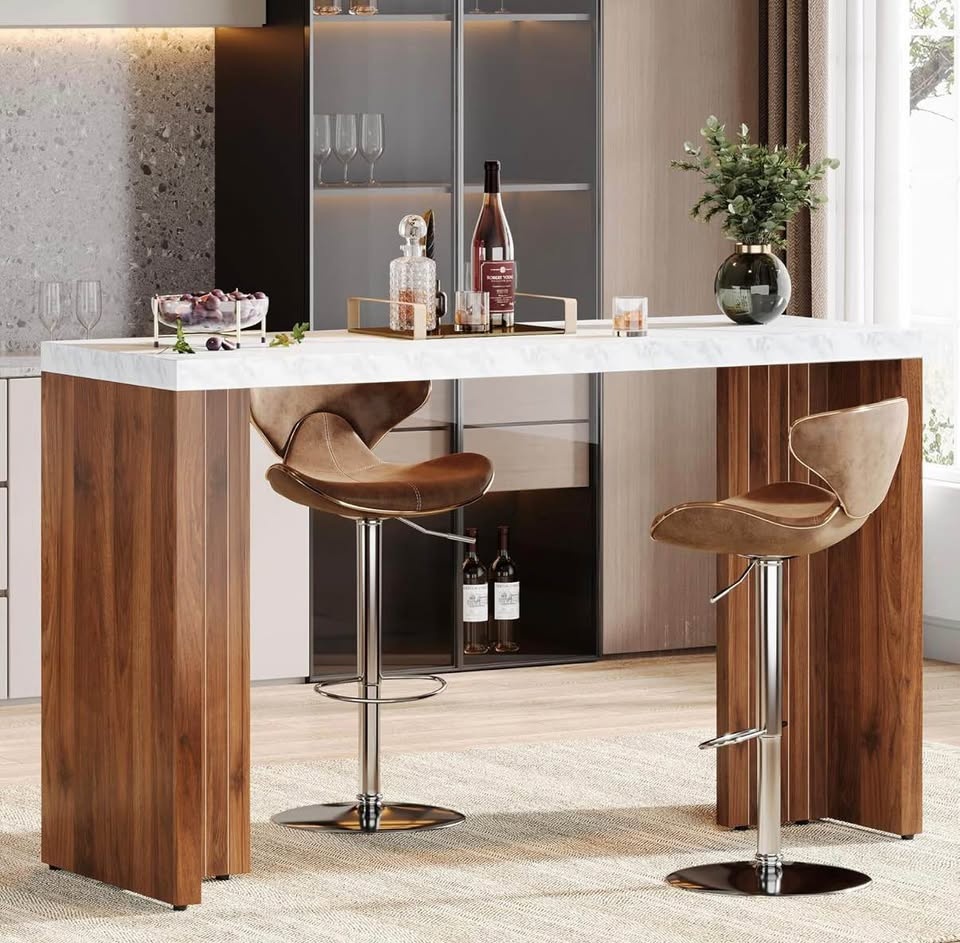 Tribesigns Bar Table, Modern Counter Height Pub Table
