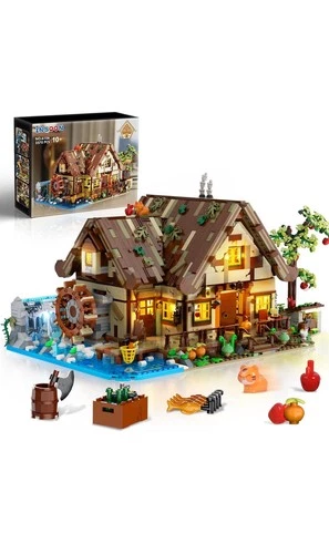 Wood Cabin Building Set - LED Light, 2570PCS Wooden Forest House - photo 4