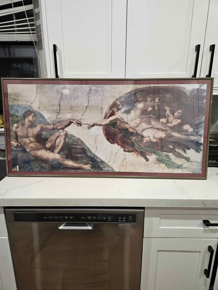 Framed Art Print – The Creation of Adam (Large)