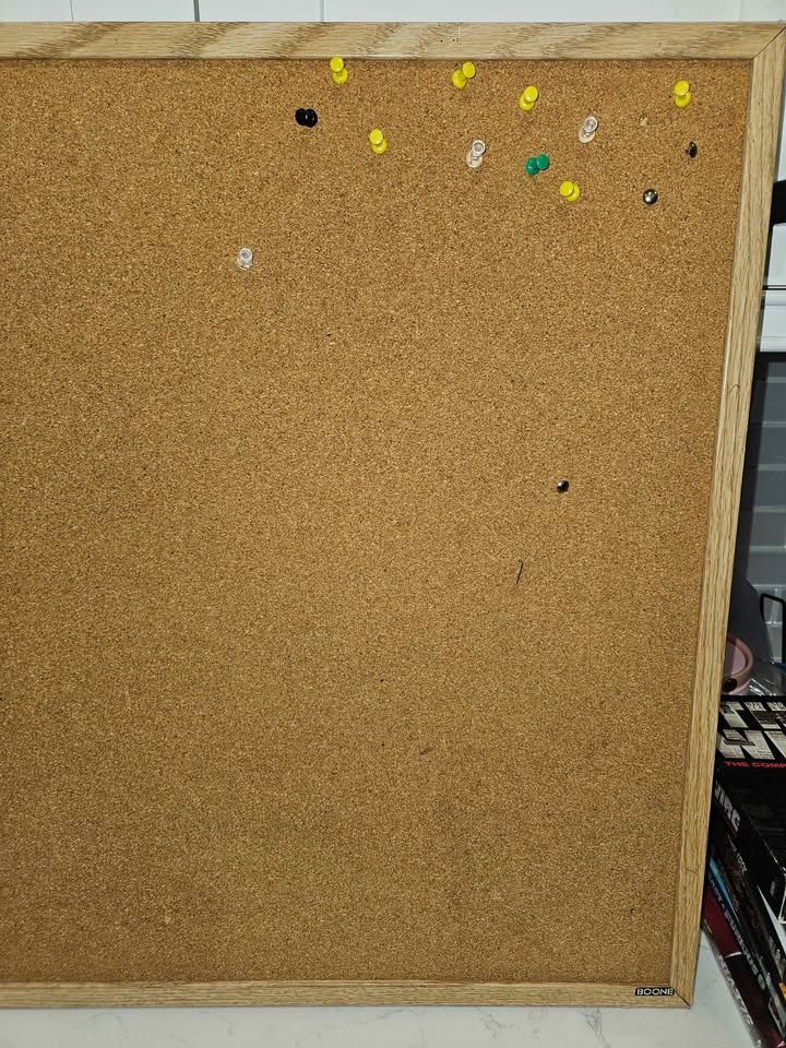 Large Cork Bulletin Board – Wood Frame – 35” x 22¾” - photo 3