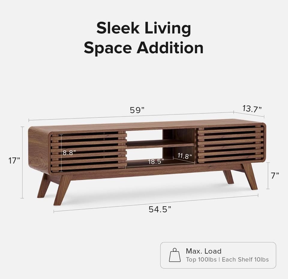 mopio Ensley TV Stand, Mid Century Modern for 55/60/65 inch TV - photo 2