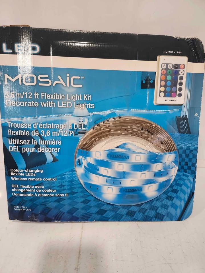 NEW Sylvania 12 ft. LED Flexible Multi Color Light Kit Wireless