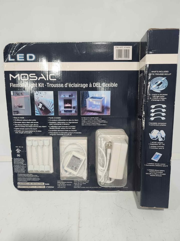 NEW Sylvania 12 ft. LED Flexible Multi Color Light Kit Wireless - photo 2