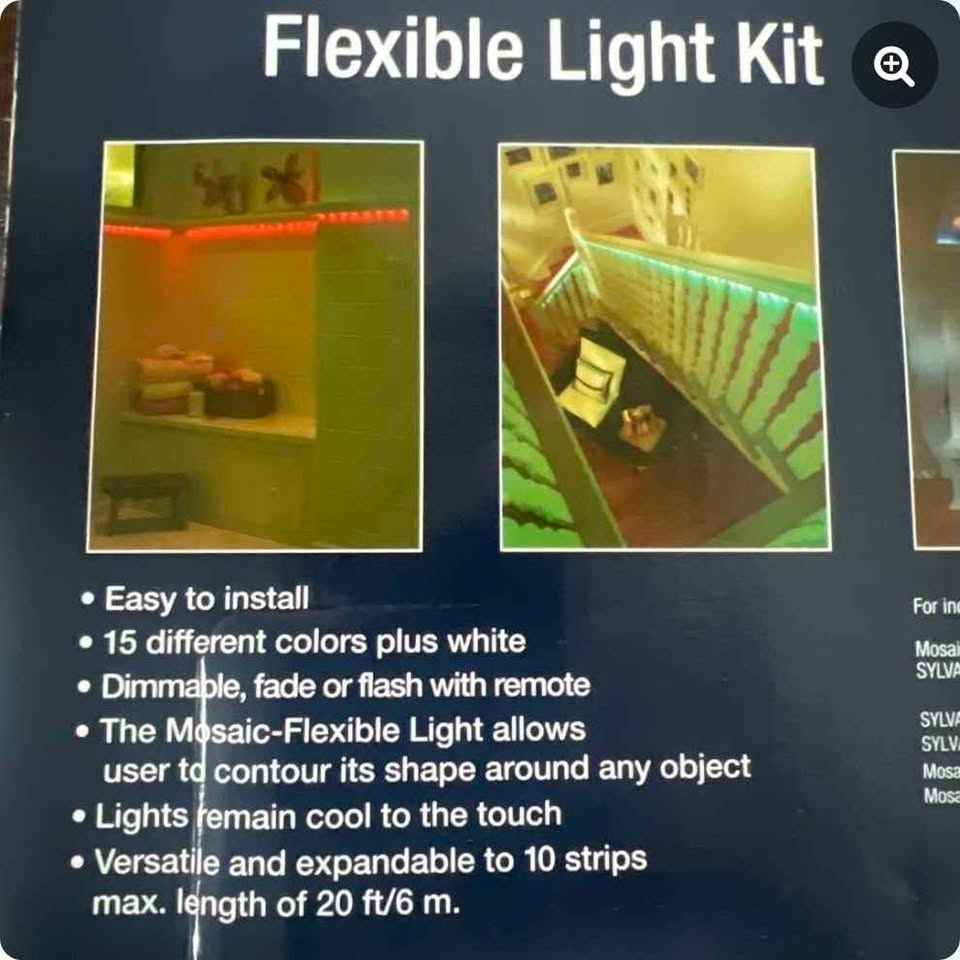 NEW Sylvania 12 ft. LED Flexible Multi Color Light Kit Wireless - photo 4
