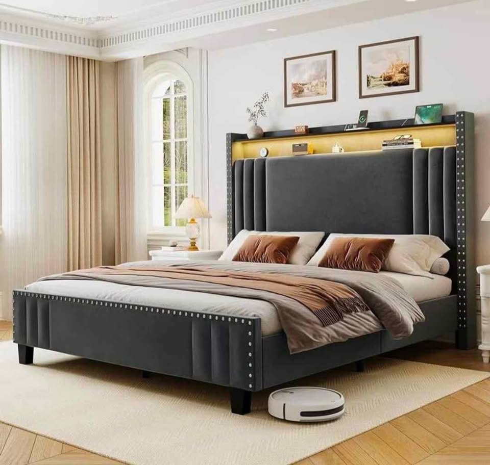 SALE: Upholstered Strong Platform Bed Frame- All Sizes Available - photo 3