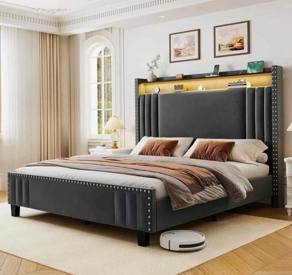 SALE: Upholstered Strong Platform Bed Frame - ALL SIZES - photo 5
