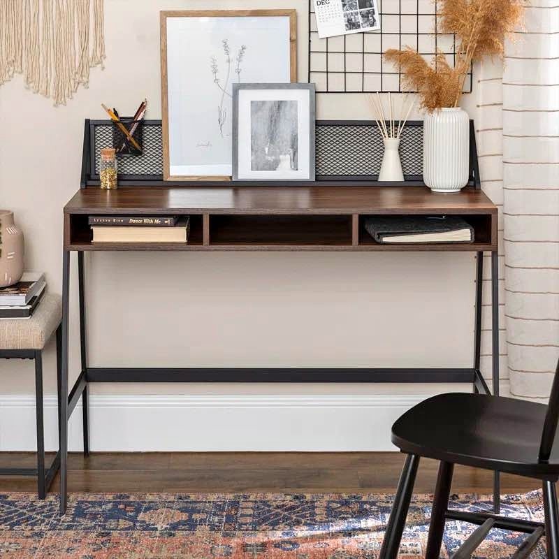 42” Wooden Desk with Metal Mesh and Metal Legs- BRAND NEW