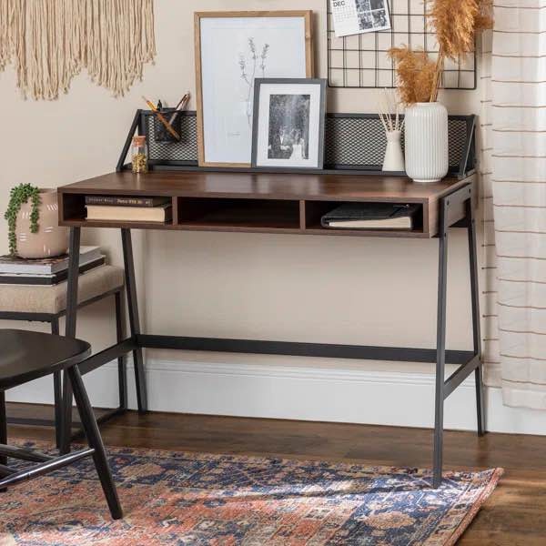 42” Wooden Desk with Metal Mesh and Metal Legs- BRAND NEW - photo 2