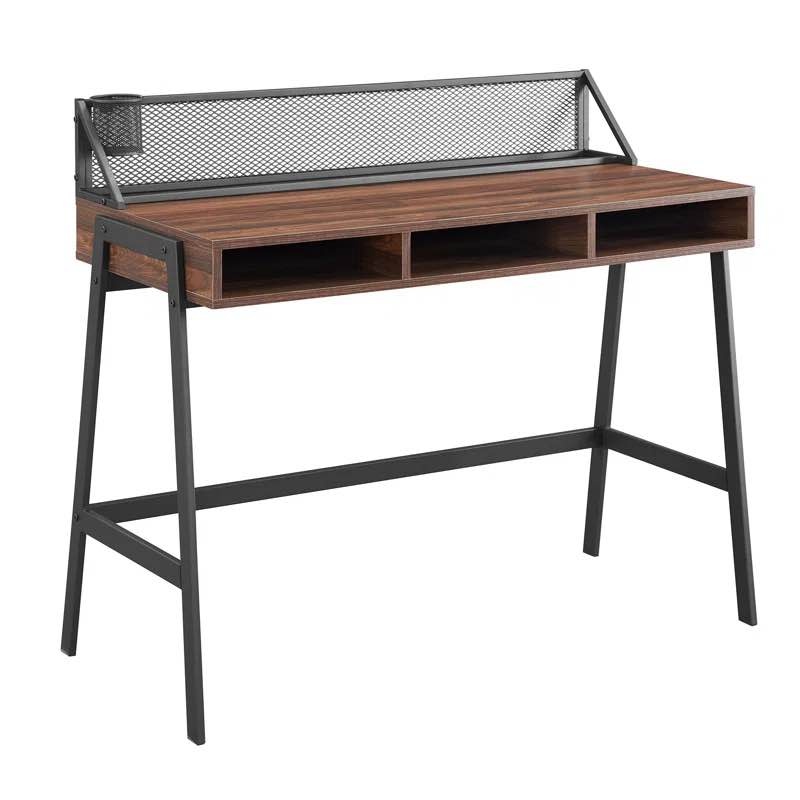 42” Wooden Desk with Metal Mesh and Metal Legs- BRAND NEW - photo 3