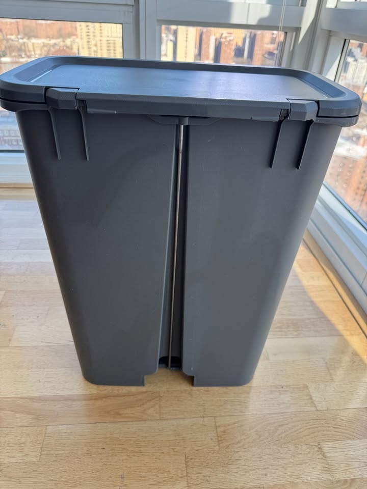 IKEA KNÖCKLA Step Trash Can Dark Gray, 13 Gallon - photo 3