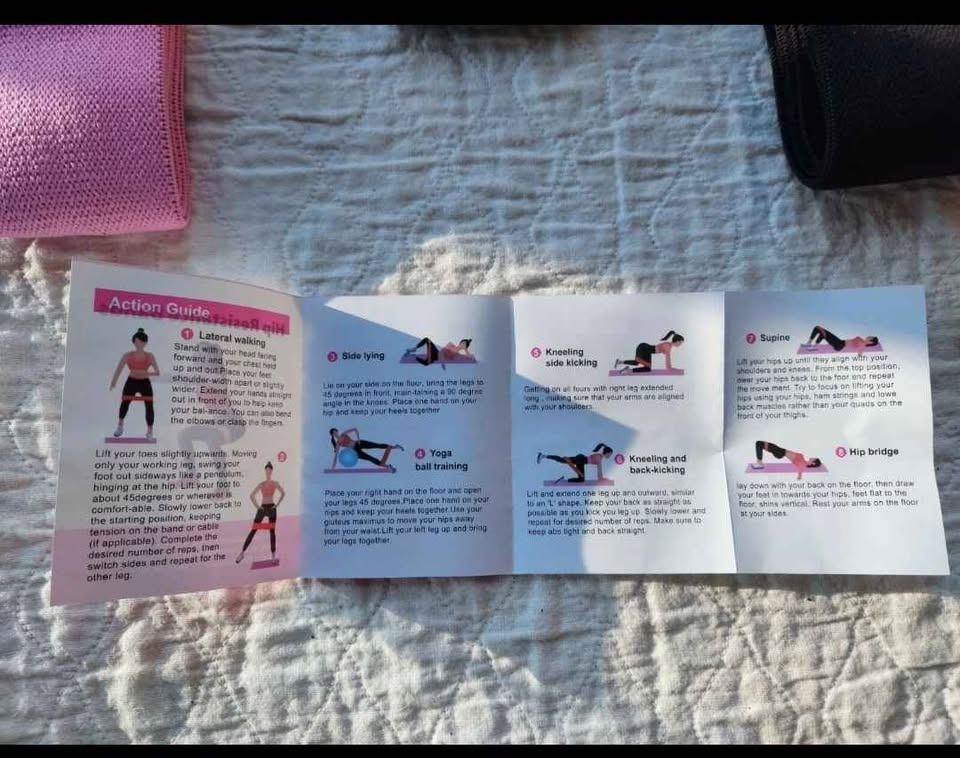 Addun Ladies Fabric Resistance Bands Set of 3 - photo 3