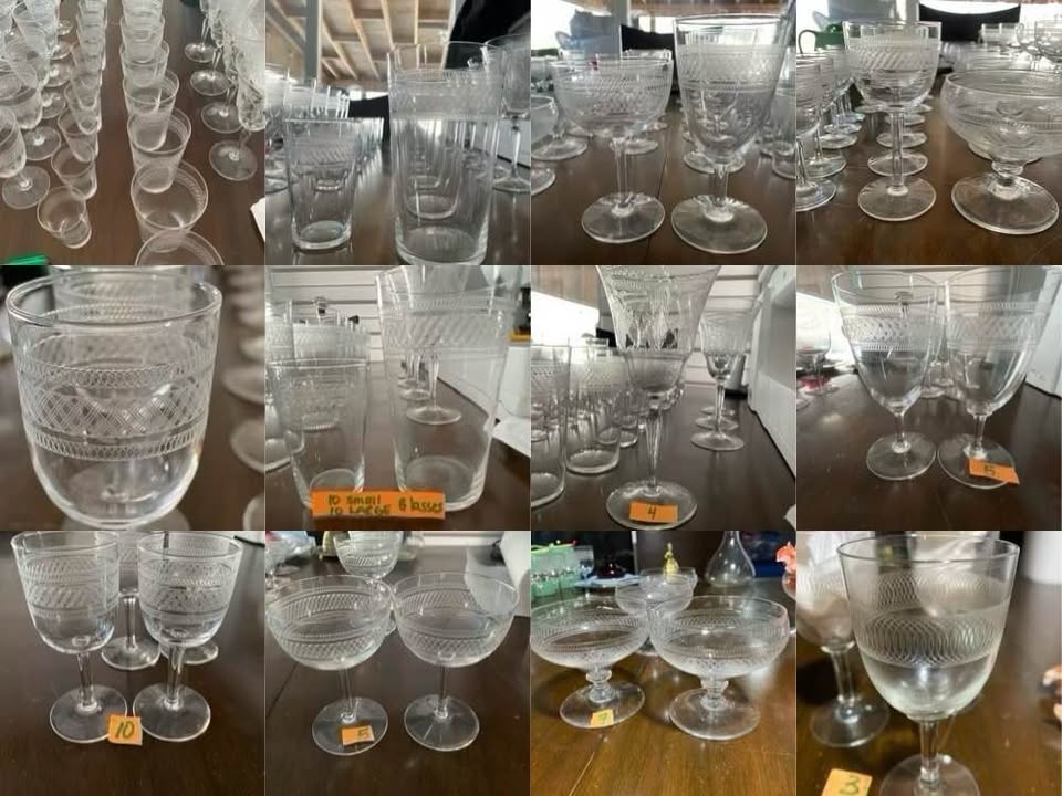Various vintage fine crystal items