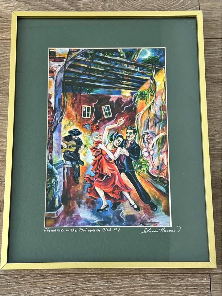 Flamenco in the Bohemian Club – Signed Susan Carnes Art Print
