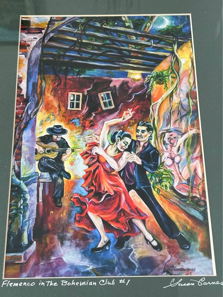 Flamenco in the Bohemian Club – Signed Susan Carnes Art Print - photo 2