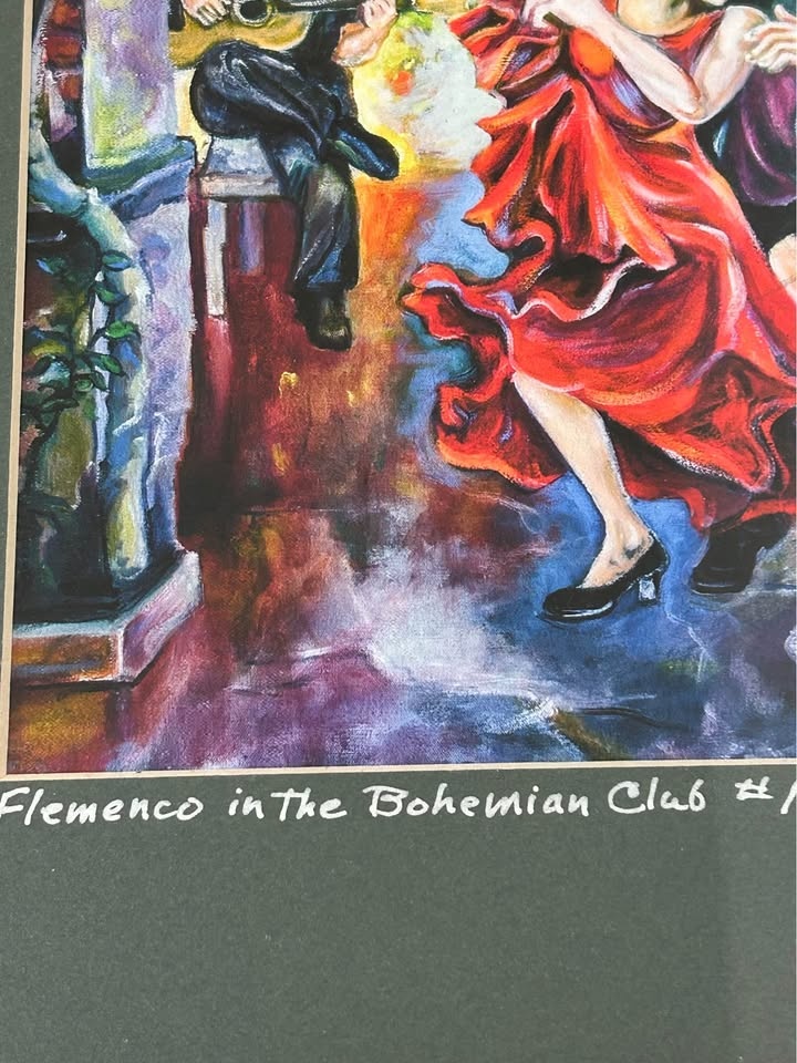 Flamenco in the Bohemian Club – Signed Susan Carnes Art Print - photo 4