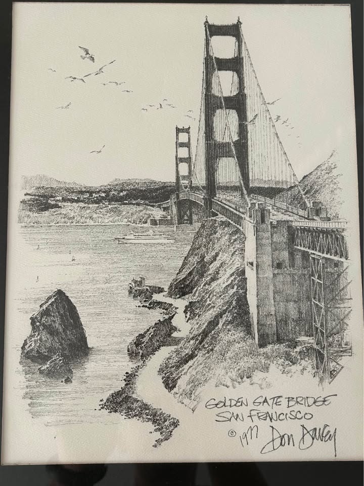 Vintage Print Golden Gate Bridge by Don Davey(1977) - photo 2