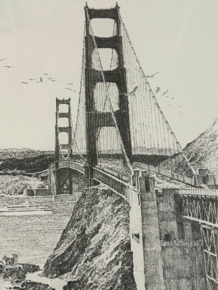 Vintage Print Golden Gate Bridge by Don Davey(1977) - photo 5