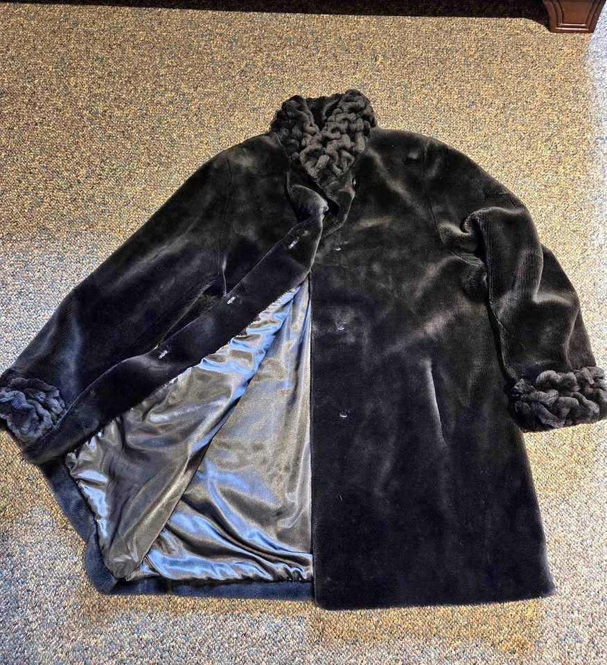 Black Faux Fur Coat