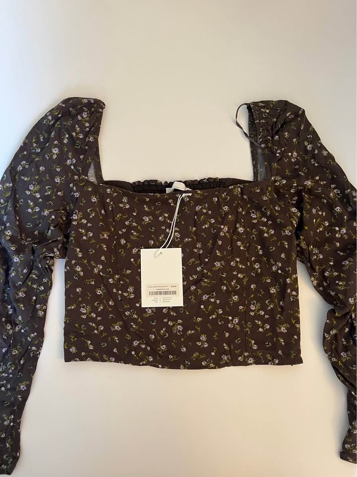 Oak + Fort Floral Square Neck Blouse - photo 2