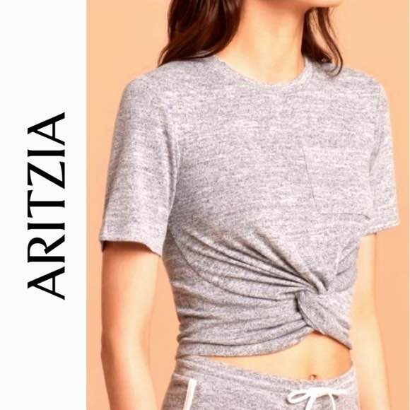 Aritzia Wilfred Free Subah Tie Knot Crop Top - S