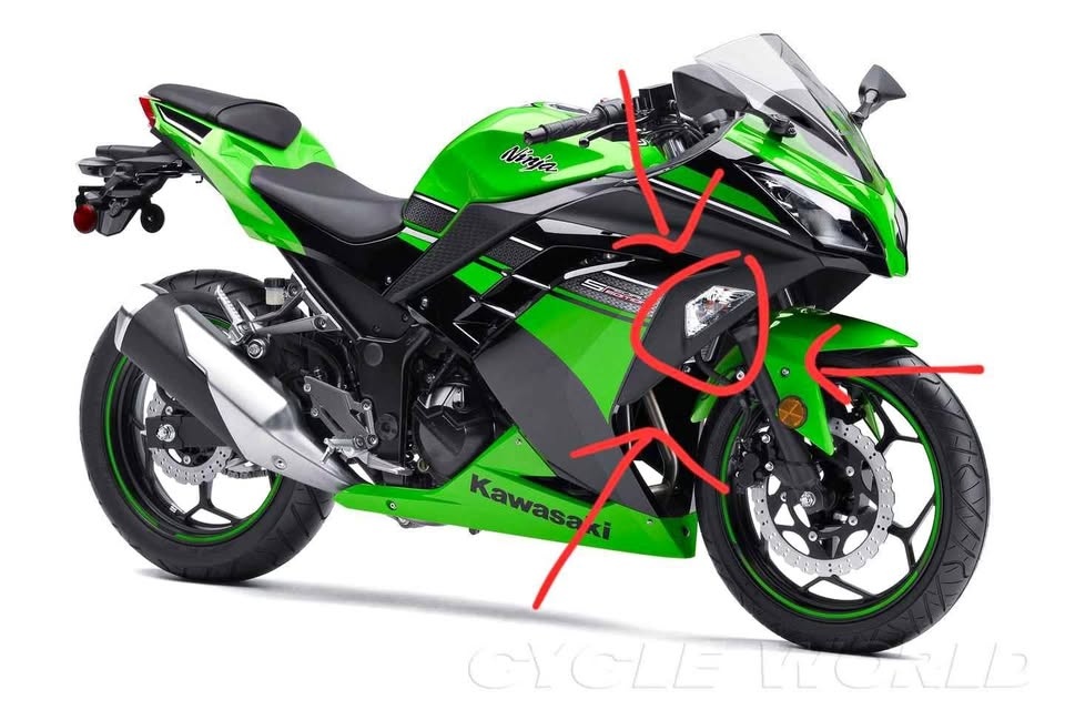 Ninja 300 front indicator casing