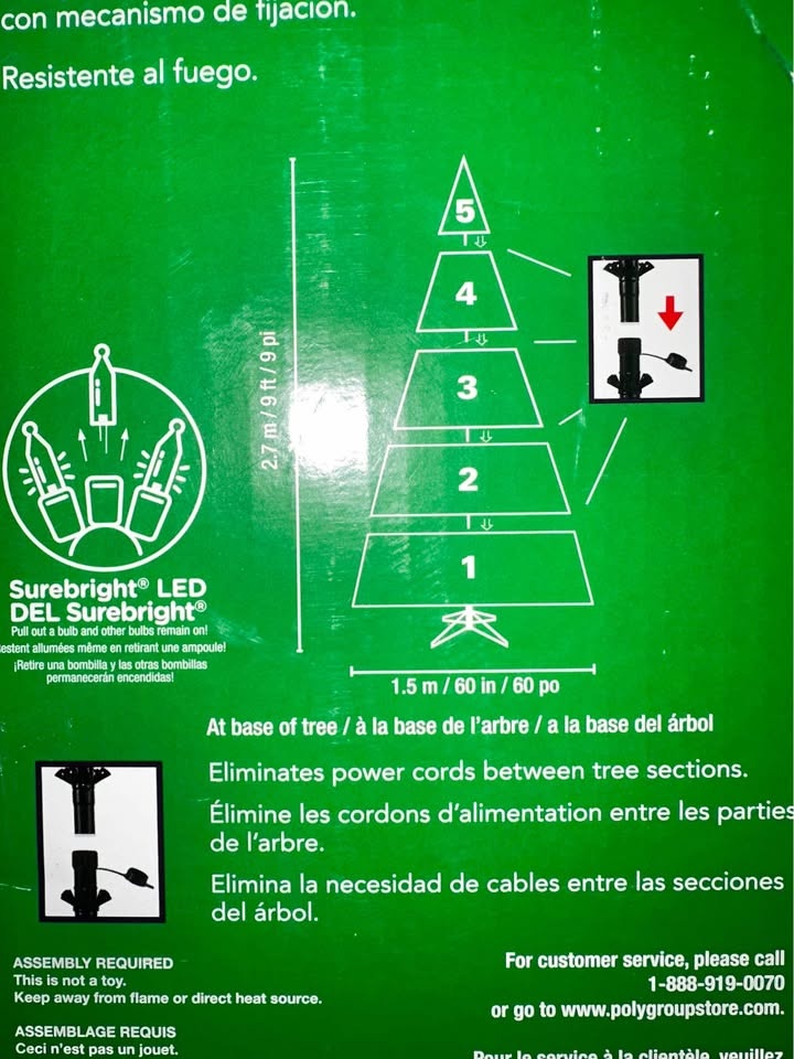 9 FT Costco Pre-Lit Artificial Christmas Tree – LED, Like New - photo 3