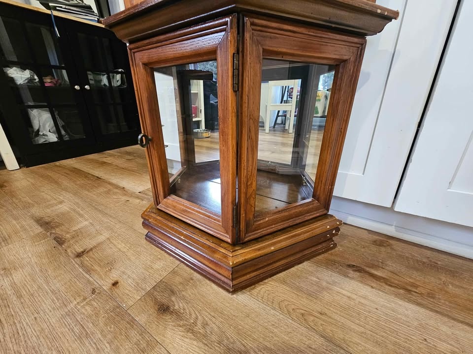 Tall Glass Curio Cabinet – Solid Wood Display Case - photo 4