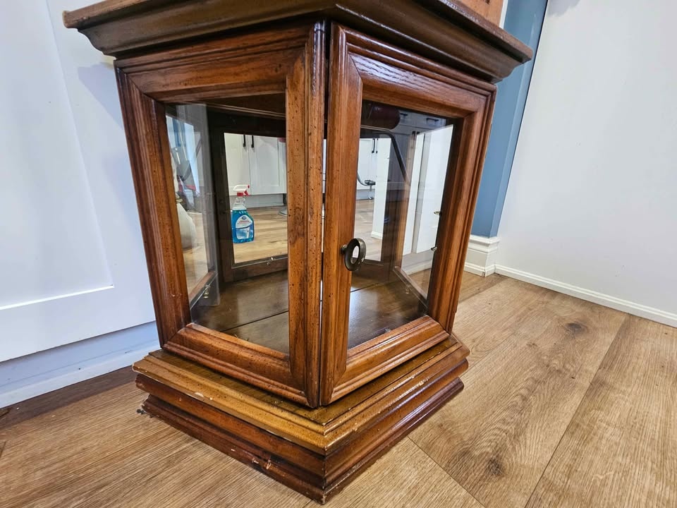 Tall Glass Curio Cabinet – Solid Wood Display Case - photo 5