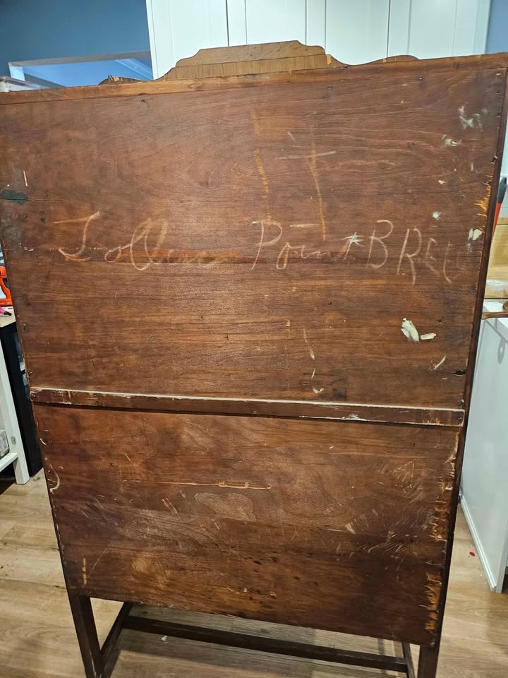 Antique Wardrobe Cabinet with Mirror – Solid Wood (c.1900–1920) - photo 3