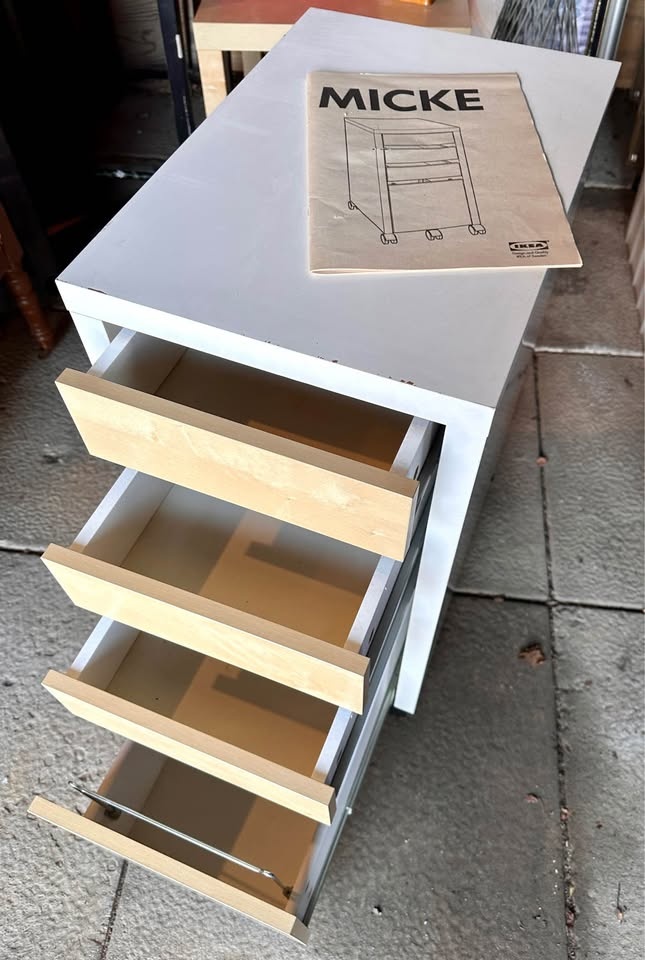 🥕IKEA MICKE Drawer Unit on Casters White Birch - photo 2