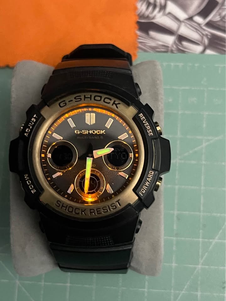 G-Shock AWG-M100SBG Black & Gold Tough Solar Watch - photo 5