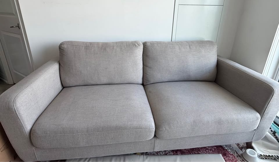 Modern Light Grey Sofa - moving need it gone asap