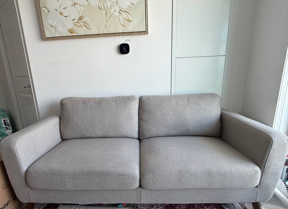Modern Light Grey Sofa - moving need it gone asap - photo 3