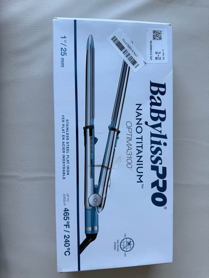 BaBylissPRO Nano Titanium OPTIMA Hair Straightener - Open Box
