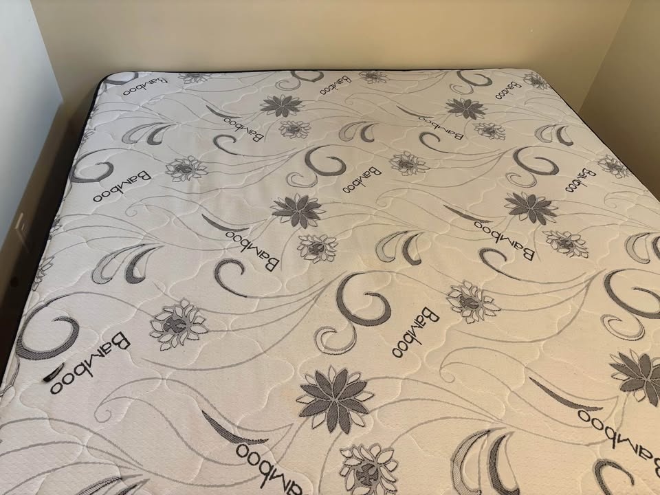 King Bed Frame + Bamboo Memory Foam Mattress – $350 - photo 2