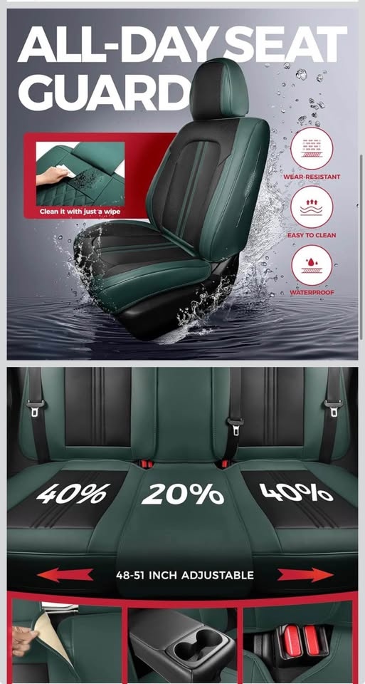Leather Car Seat Covers Full Set Universal - photo 2