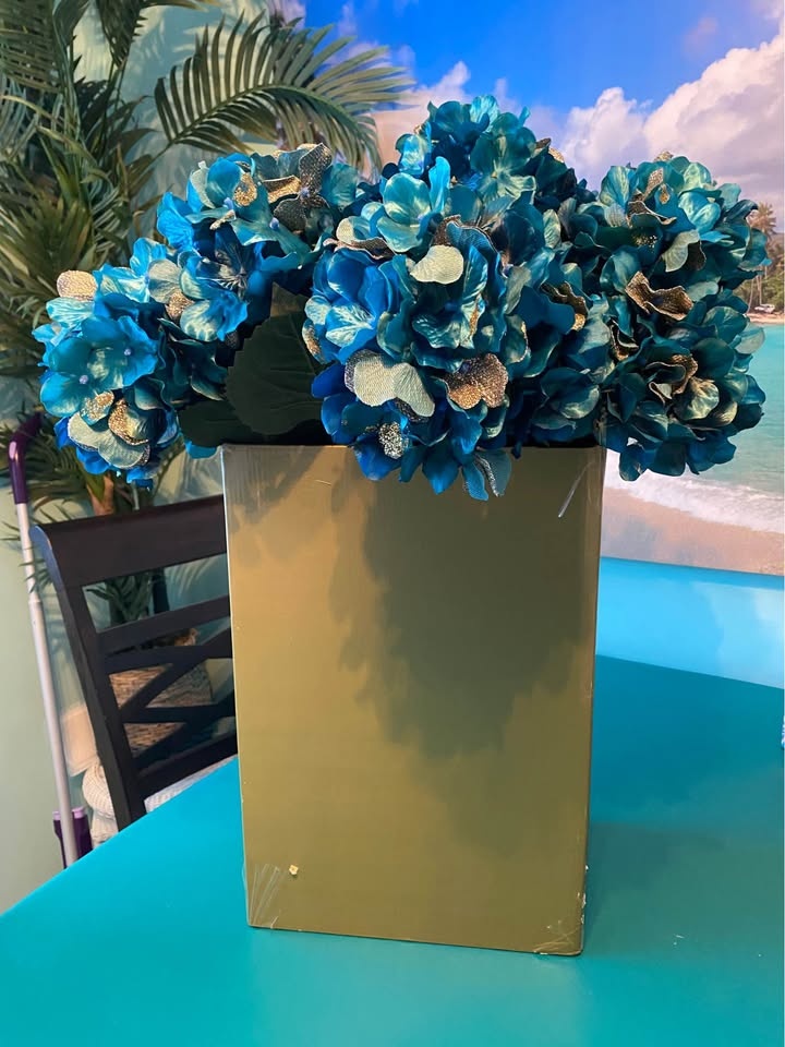 Teal Artificial Hydrangeas 🏆 - photo 3
