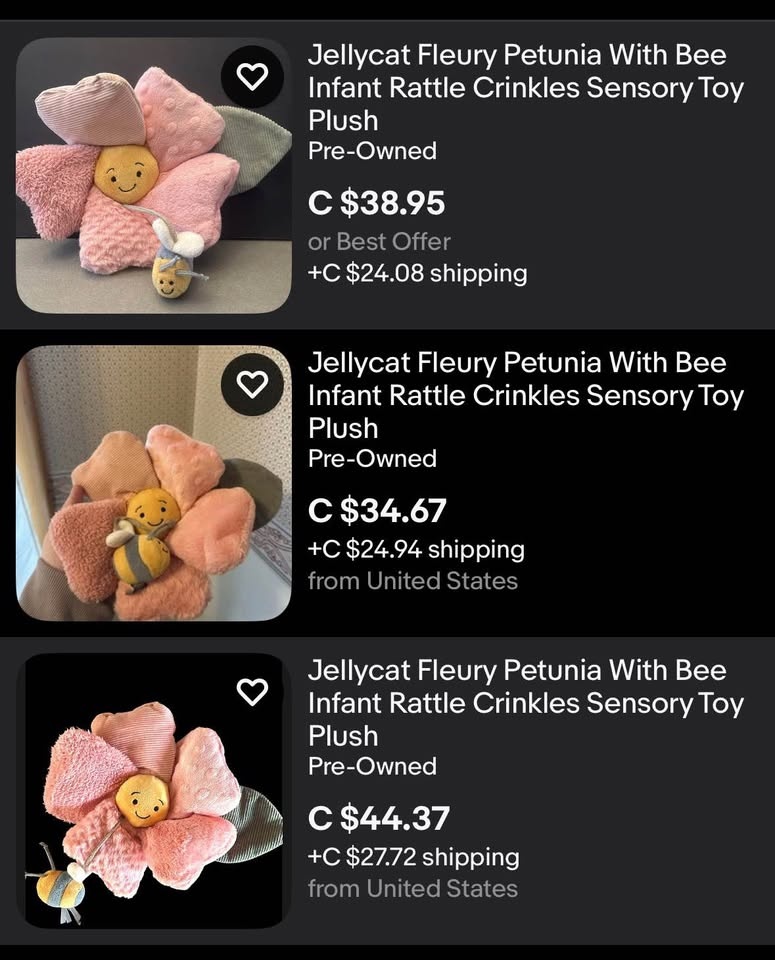 Jellycat Fleury Petunia Soother Lovey & Rattle Toy - photo 4