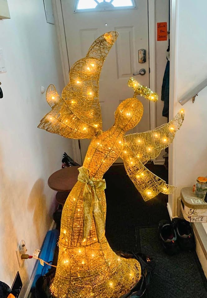 Gold Angel Decoration with Lights 🏆