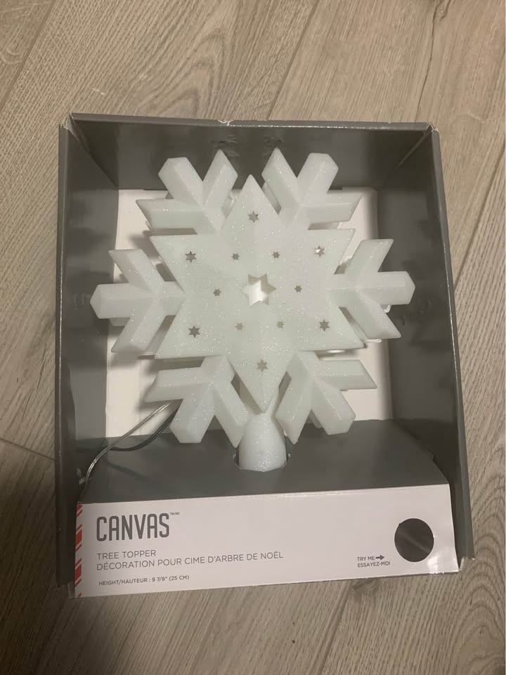 Canvas Fiber Optic Christmas Snowflake Tree Topper - photo 3