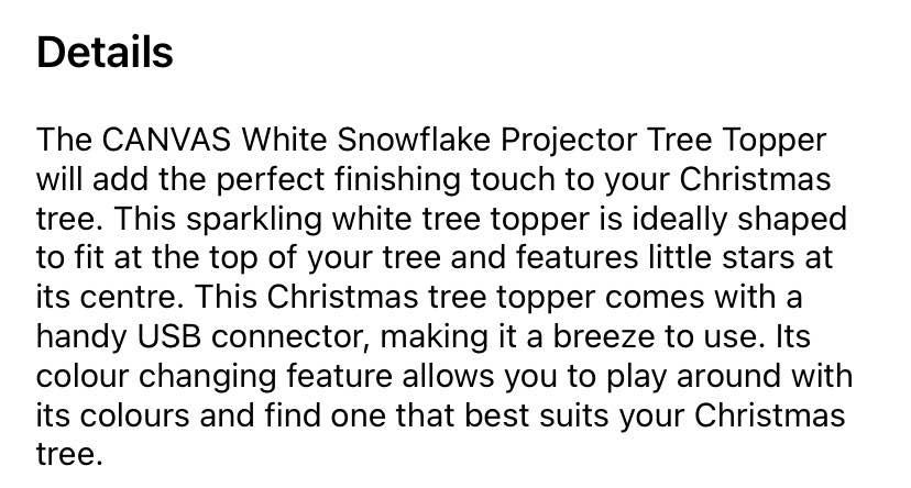 Canvas Fiber Optic Christmas Snowflake Tree Topper - photo 4
