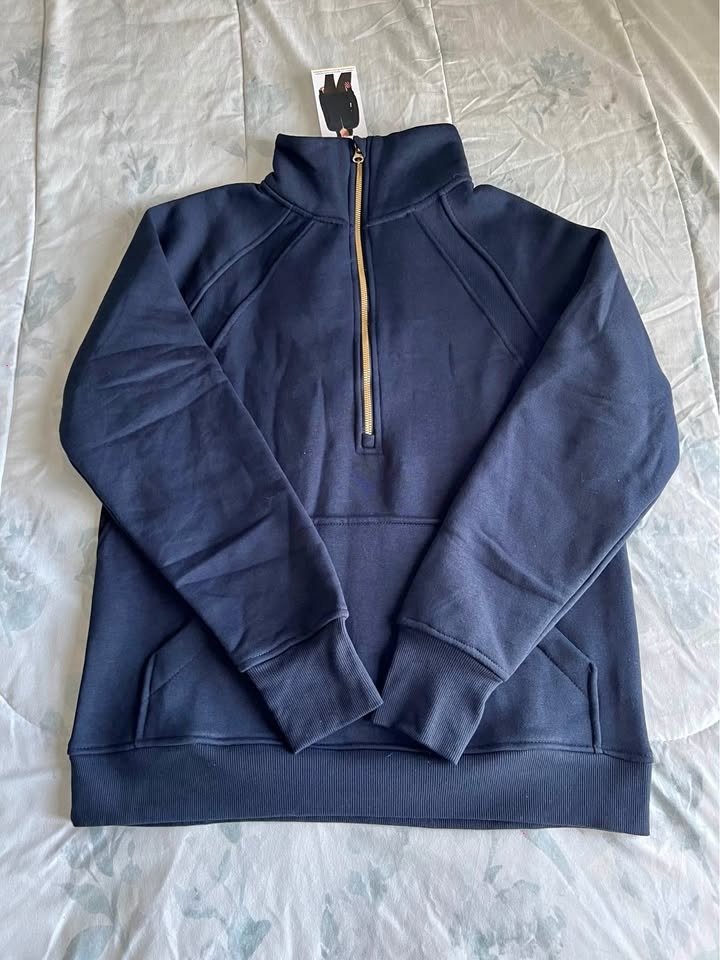 NEW Half Zip Funnel Neck Sweatshirt
