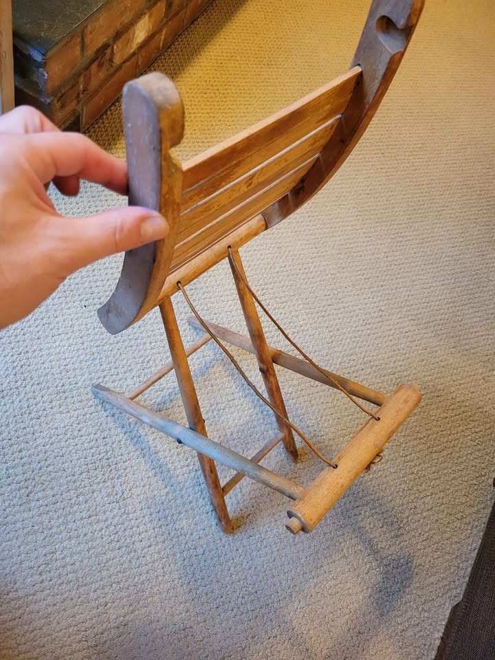 Vintage Yugoslavian Folding Stool - photo 4