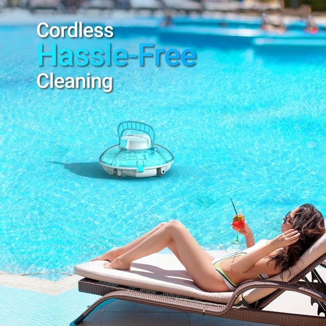 NEW Robotic Pool Vacuum Cordless Transparent Robot, flat floor - photo 4