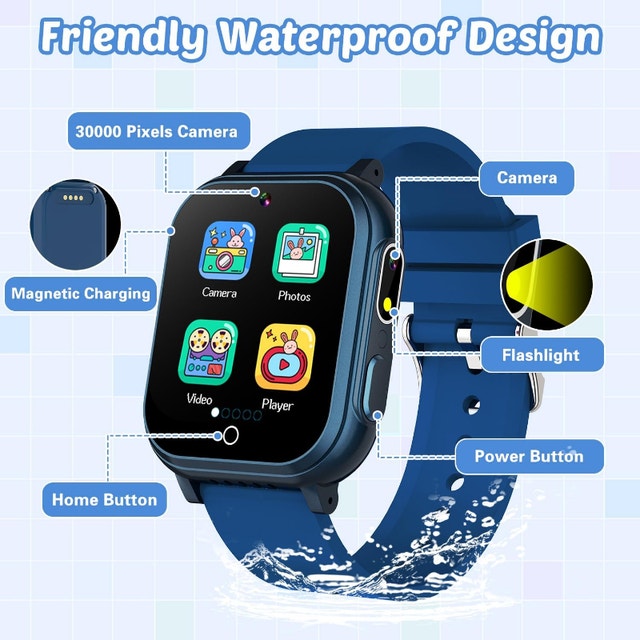 Kids Waterproof Smart Watch HD Touchscreen Dual Camera - photo 2