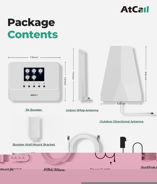 NEW Cell Phone Booster 3,000 Sq.Ft 5G 4G LTE all Canada carriers - photo 2