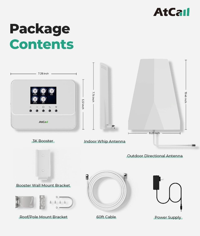 NEW Cell Phone Booster 3000 Sq.Ft 5G 4G LTE All Canada Carriers - photo 2