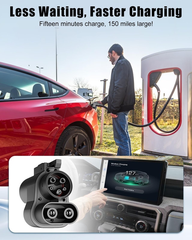 NEW Electric Car Tesla Supercharger Adapter NACS-CCS1 500A/1000V - photo 4