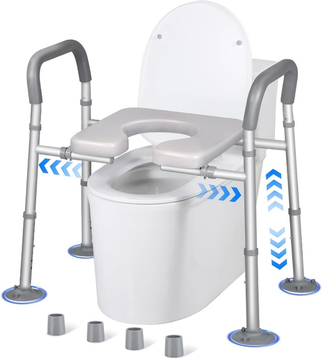 Adjustable Raised Toilet Seat / Shower Chair - New