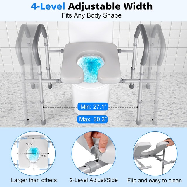 Adjustable Raised Toilet Seat / Shower Chair - New - photo 2